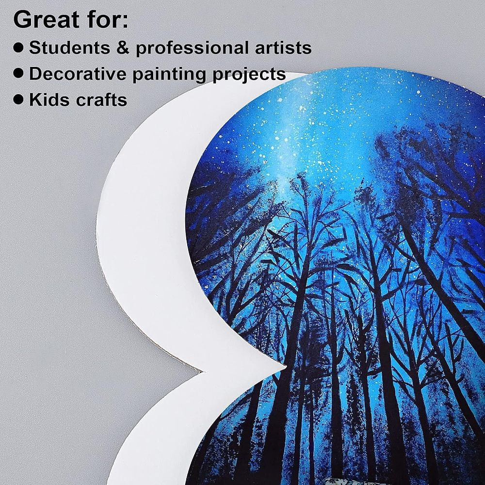 12 Pcs Heart Painting Canvas Panels 5.9inch Blank Canvas Drawing Boards for Oil Acrylic Painting Students Artist Hobby Painters and Beginners 15x15cm