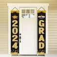 thumbnail image 6 of Harlier Graduation Porch Sign Banner, Green and Gold 2024 GRAD Door Banner, Class of 2024 Congrats Grad Hanging Banner Flag for High School and College Graduation Party Decorations, 6 of 9