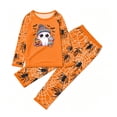 thumbnail image 7 of Family Halloween Pajama Set Long Sleeve Crew Neck, Soft Halloween Family Pajamas with Ghost Colorful Hat Print, Spooky Matching Halloween Pajamas Sleepwear, 7 of 7