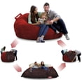 thumbnail image 2 of Puff Cama King Size 2 en 1 Baggy Rojo 180 x 180 cm Baggy Puff Baggy 2 Bed King Red 180 x 180 cm, 2 of 4