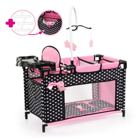 Baby Dolls Multi Bed,  Black, Pink, Hearts
