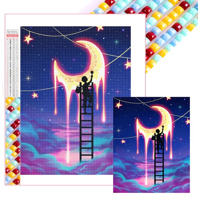 Kit Con Cuentas Cuadradas 5D DIY Del Arte 45x55cm
