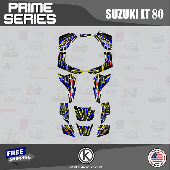 Kalair GFX Graphics Kit for Suzuki ATV LT80 LTZ80 (All Years) Prime Series