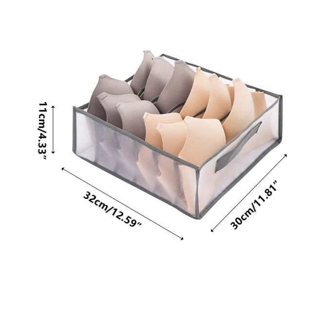 Oxford Cloth Storage Box 1 Extra 6-Compartment Underwear Storage Box with Compartments Socks Bra and Panties
