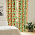 thumbnail image 2 of Ambesonne Peach Curtains, Mellow Organic Delicacy, Pair of 28"x84", Green Orange Vermilion, 2 of 5