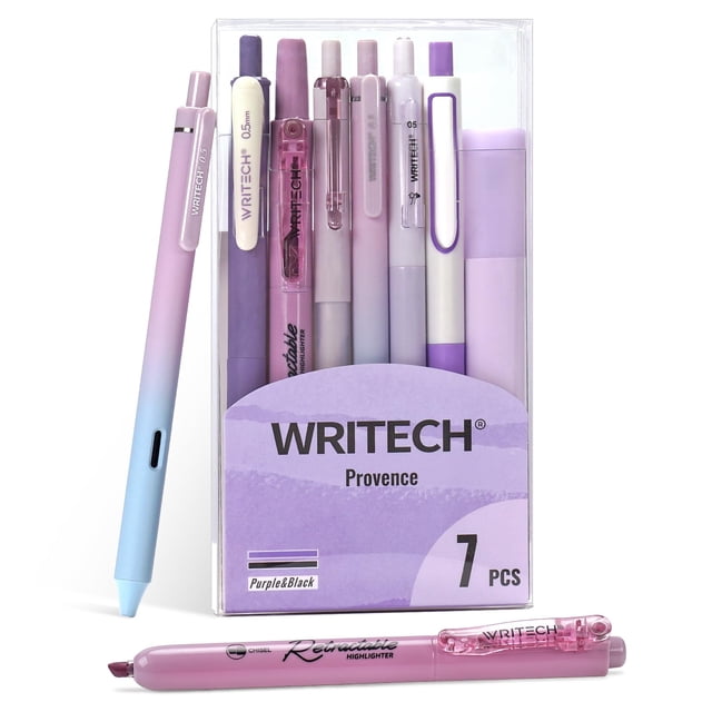Set de Bolígrafos de Gel WRITECH Provence 7 piezas Tinta Pastel 0.5 mm