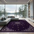 thumbnail image 2 of ODIKA 8'x10' Washable Area Rug Abstract Starburst Boho Center Swirl Ombre Gradient Watercolor Purple Flowing for Dining Room, Large Office, Lounge, Non-Slip Chair-Friendly Mat, 2 of 7