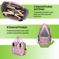 thumbnail image 6 of Garden Tool Bag,Pink French Bulldog Love Heart Garden Tool Organizer,Garden Gifts,Waterproof Multi-Pocket Garden Tool Storage 11.8x5.5x11.4 Inch(Tools NOT Included), 6 of 6