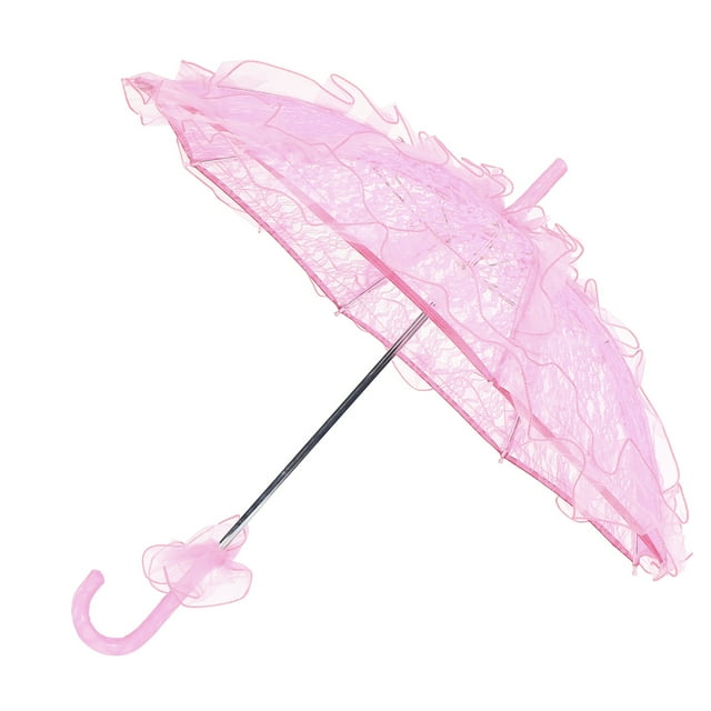 Lace Parasol, Exquisite Bridal Umbrella Beautiful Decorative Handicraft For Photos For Weddings For Parties Pink
