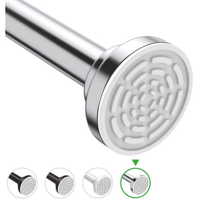 Barra de baño barra de cortina de ducha sin perforaciones acero inoxidable engrosada 65-100CM Xemadio CJWUS-4869