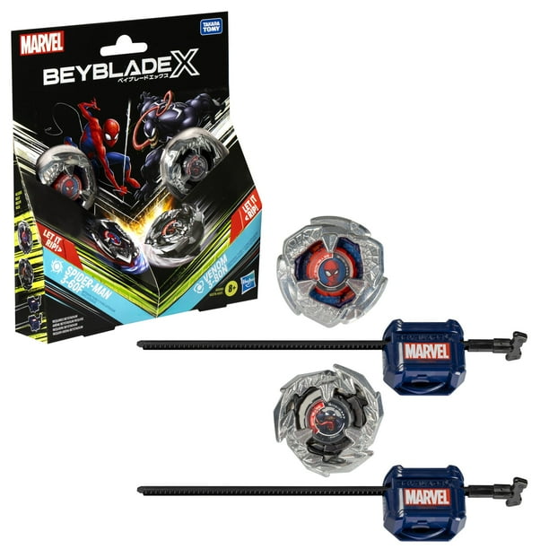 Set multipack de Beyblade X Marvel Collab Spider-Man vs Venom