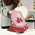 thumbnail image 6 of Dreamtimes Valentine's Day Flower Floral Kitchen Towels Dish Bar Tea Towel Dishcloths Set of 4 Super Absorbent Soft 18 x 28 inches, 6 of 7
