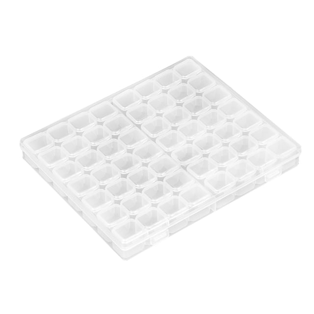 Caja De Bordado De Diamantes De 56 Rejillas, Caja De Almacenamiento De Diamantes Semitransparente, Caja Organizadora De Cuentas Para Joyería, Cuentas, Pendientes, Contenedor De Herramientas sonducket HA016322-00