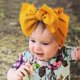 thumbnail image 4 of 5-pack baby turban set (rosa, rosa, lila, gul, röd) mössa med rosett söt elastisk barnmössa pojke baby mössa, 4 of 5