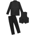 thumbnail image 3 of vastwit Mens Classic Fit Tuxedo Suit for Business Wedding Prom Party (Blazer Jacket & Vest & Pants) Black M, 3 of 6