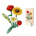 thumbnail image 1 of Building Blocks Immortal Bouquet Home Decoration Decoration Assembly Toy Set Gift (Without Vase), 1 of 11