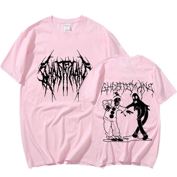 Camiseta De Impresión De Doble Cara Ghostemane Hombres Mujeres Algodón Moda Hip Hop Metal Rock Streetwear