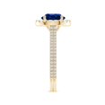 thumbnail image 3 of ANGARA Lab Grown 2.2 Ct Blue Sapphire Halo Ring with Diamond Accents for Women in 14K Yellow Gold (Size-8mm) | September Birthstone, Anniversary, Jewelry Gift for Women | Lab-Grown Blue Sapphire Ring, 3 of 7
