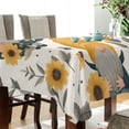 thumbnail image 3 of Ryvnso Sunflowers and Gnomes Rectangle Table Cloth Tablecover Dinning Tablecloth 60"x108", 3 of 8