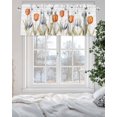 thumbnail image 6 of Curtain Valance for Windows,Watercolor Tulip Flower Butterfly Kitchen Valances Rod Pocket Short Curtains,Vintage Wood Grain Window Treatment Panel for Bedroom Bathroom 42x18in, 6 of 9