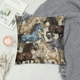 BCIIG Horses Checkered Puzzle Graphic Decorative Pillow Cover for Home