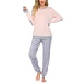 thumbnail image 3 of Avidlove Women Pajama Sets Comfy Long Sleeve Pjs Pullover with Jogger Pants Lounge Sets Crew Neck Soft Sleepwear, 3 of 9
