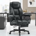 thumbnail image 5 of Big and Tall Office Chair  X-Embroidery PU Leather Home Chair  Adjustable  Back Computer Gaming Chair  Swivel Executive Office Chair with Footrest and Lumbar Support  Grey, 5 of 5