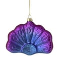 thumbnail image 4 of Northlight Sitting Glittered Peacock Glass Christmas Ornament - 4.25" - Purple, 4 of 4