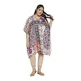 thumbnail image 2 of Oussum Women Plus Size Tunic Short Kaftans Dress Ladies Summer Tunics Online, 2 of 7