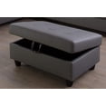 thumbnail image 4 of PonLiving Furniture Left Facing 3PC Sectional Sofa Set,Faux Leather,Left Facing Dark Grey PonLiving Left Facing 3PC Sectional Sofa Set,Faux Leather,Left Facing Dark Grey, 4 of 4