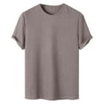 thumbnail image 2 of PNTUTB Men's Solid Color Waffle Weave Textured Breathable Casual Round Neck Short Sleeve T Shirts, 2 of 6