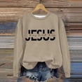 thumbnail image 2 of HAYIMI Women Letter Printed Sweatshirt Long Sleeve Shirts Pullover Fall Clothes Oversized Everyday Basic Tops Streetwear, 2 of 5