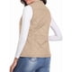 thumbnail image 5 of Chaleco Acolchado con Cuello Alto, Cremallera y Bolsillos para Mujer Caqui XL, 5 of 10