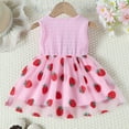 thumbnail image 7 of Hiijoy Infant Girls Strawberry Print Ruffle Dress Summer Mesh Dress, Sizes 0-24M, 7 of 7