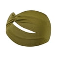thumbnail image 3 of Headbands for Women No-Slip Stretchy Boho Hair Twist Head Bands Headwraps Short Hair Stretchy Thick Fashion Accessories, Solid Color for Mother's Day Gift Dark Green, 3 of 4