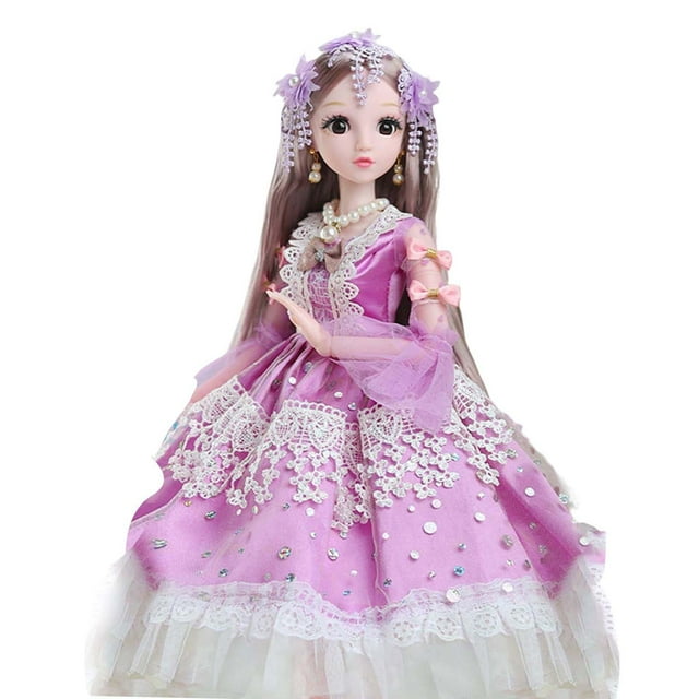 Muñeca articulada de 24 pulgadas, muñeca de princesa con vestido y accesorios, muñeca de moda, muñecas BJD para el mejor regalo, colección de juegos d princesa dalinsi Sunnimix rótula muñeca