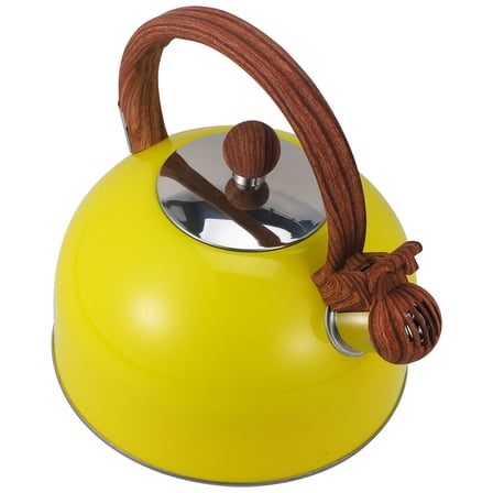 Luxshiny Water Kettle for Stove Top Yellow Whistling Tea Pot 1Pack