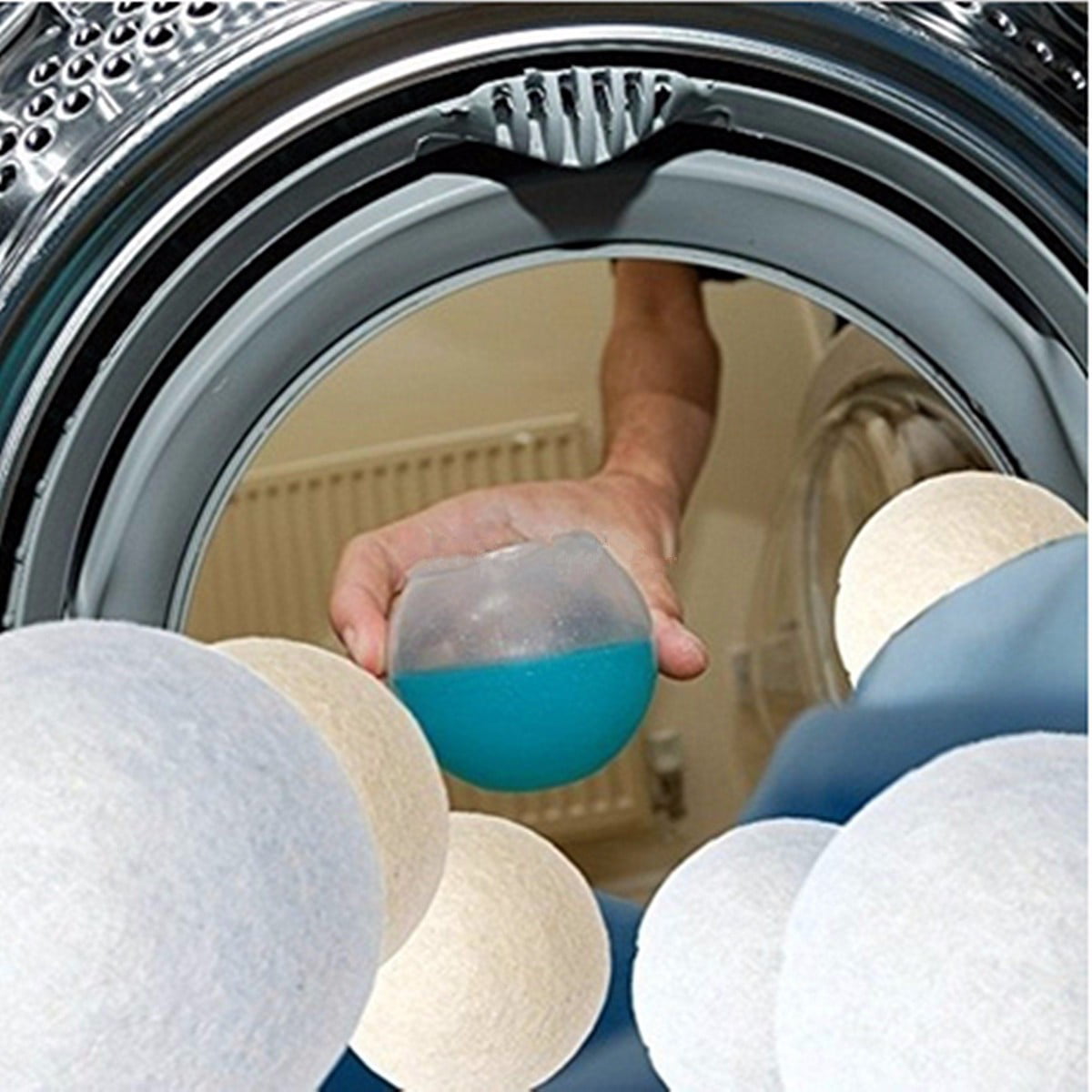 1pc Natural Fabric Virgin Wool Dryer Balls Reusable Softener Laundry White NEW S 