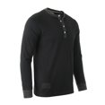 thumbnail image 2 of ZIMEGO Men's Long Sleeve Contrast Button Placket Neck Cuffs Casual Henley Shirts, 2 of 4