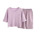 thumbnail image 1 of Odeerbi 1-12 Años Niños Niñas Pijamas de Algodón de Verano Manga Corta Tops Pantalones Cortos Conjunto Suave Estampado Ropa de Dormir Conjuntos de Pijama de Dos Piezas, 1 of 5