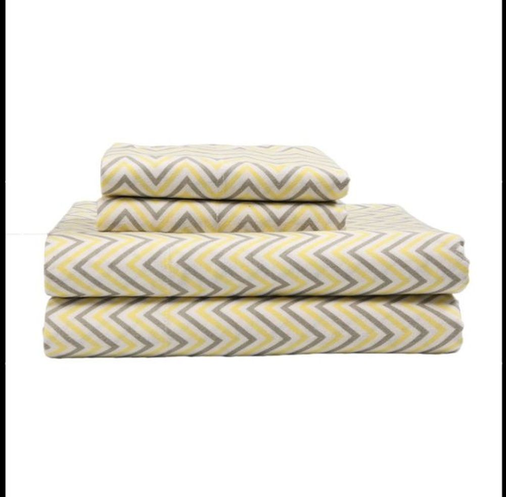 Cozy Comfort Flannel Sheet Set Yellow Chevron Twin Bed Size Sheets ... Cozy Comfort Flannel Sheet Set Yellow Chevron Twin Bed Size Sheets ...
