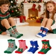 thumbnail image 4 of Baby Toddler Kids Christmas Socks 6 Pairs Colorful Crew Socks for Boys Girls 0-9 Years (Gift Box), 4 of 5