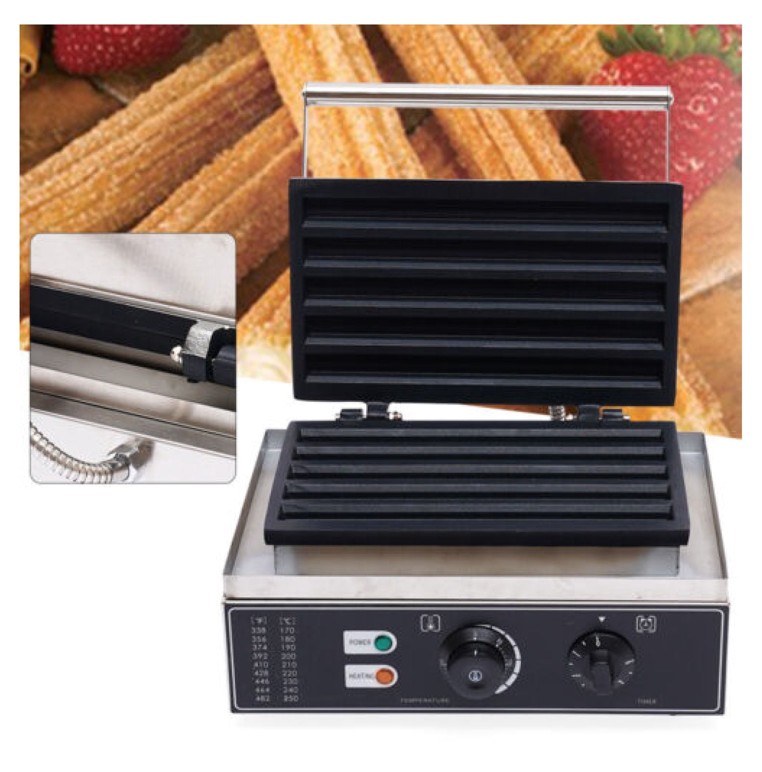 DazzAura 5 Sticks Churros Maker Machine - Churro Maker 1550W Stainless Steel