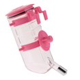 thumbnail image 1 of Botella de agua para perros de tamaño pequeño sin goteo, alimentador de agua para gatos de llenado superior con gancho, mascota Rosado jinwen Fuente de agua del gato del perro del animal doméstico, 1 of 8