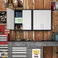 thumbnail image 3 of IKIMI 30" H Garage Wall Storage Cabinet, Metal Lockable Wall Mount Cabinet with Adjustable Shelf, or Garage, Workshop & Utility Room, Black/Gray, 3 of 8