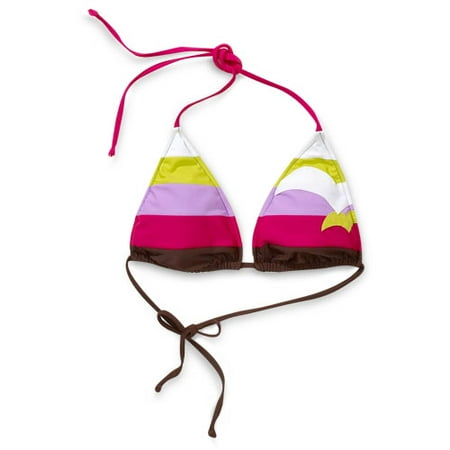 Juniors Stripe String Bikini Top