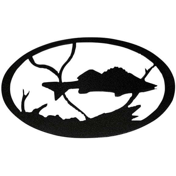 Rustic Elements Fish Oval Hammered Black