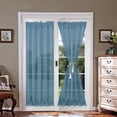 thumbnail image 2 of Yipa French Door Solid Colors Sheer Voile Many Sizes Long Window Curtain Home Decor Single Panel Drapes Rod Pocket Bedroom Living Room Blue 25*40inch, 2 of 8