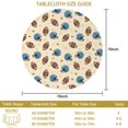 thumbnail image 3 of Football Helmet Beige Pattern Round Tablecloth 70"x70", Wrinkle Resistant Wipeable Table Cover for Kitchen Dining Room Picnic Patio and Party, 3 of 6