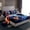 Orange Blue Black, variant on Castle Fairy Gradient Gamepads Twin Sheet Sets,Graffiti Splash Bedding
